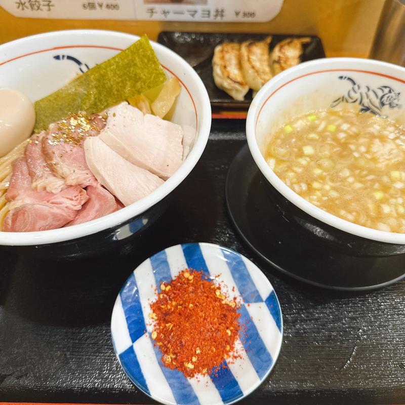 特辛つけ麺と3個餃子(麺屋特級 金乃虎)