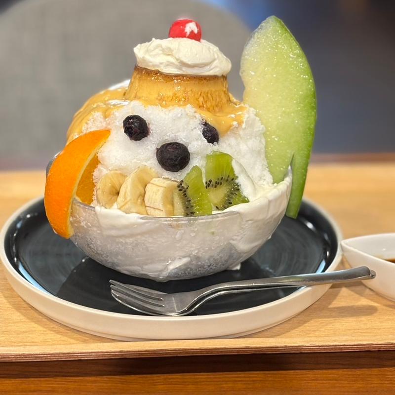 プリンアラモード氷(カフェ デリプレッソ(cafe delipresso))