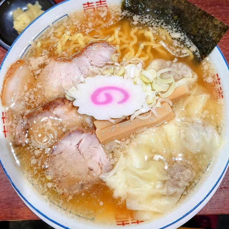 ワンタン麺 塩 生姜増し(大井町立食い中華蕎麦 いりこ屋)
