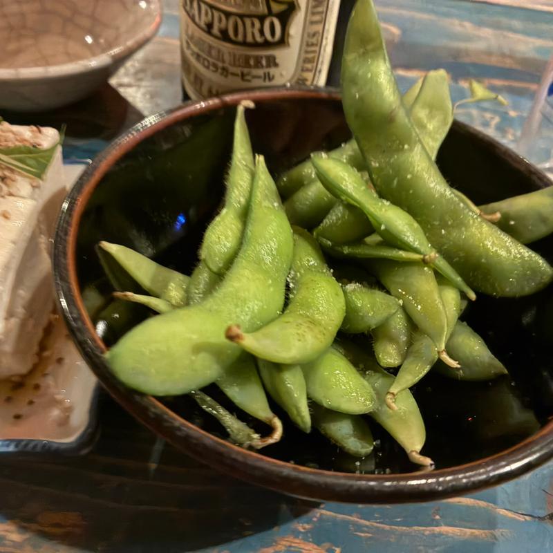 枝豆(ライブ＆酒ネガポジ)