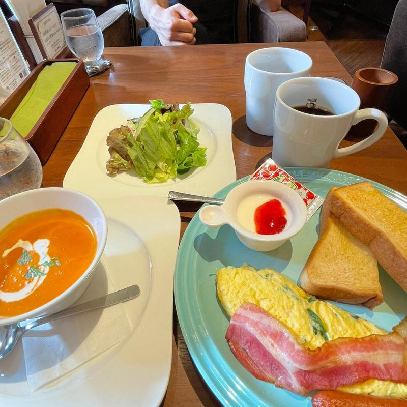 オムレツモーニング(むさしの森珈琲 世田谷オークラランド店)