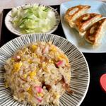 野菜餃子 半チャーハン サラダセット