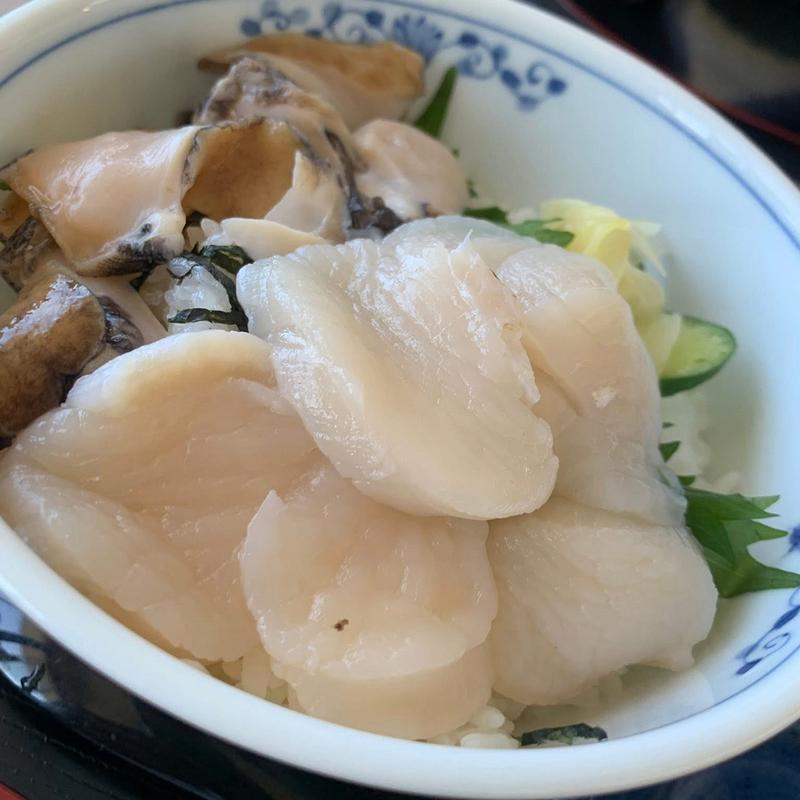 鮑と帆立の2色丼(もりや商店)