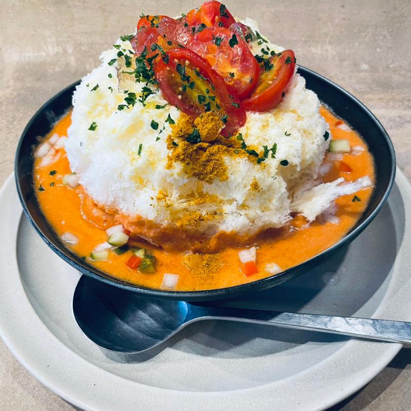 ガスパチョのかき氷(上原食堂（かき氷専門店）)