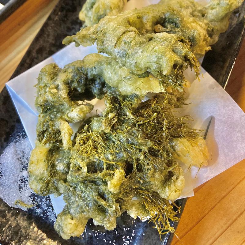 アオサの天ぷら(ひろめで安兵衛 （屋台餃子 安兵衛）)