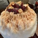 ほうじ茶みるくにいろんなものが入ったつぶあん