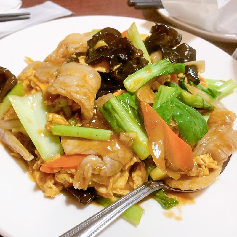 豚肉とキクラゲ玉子炒め(菜福楼)