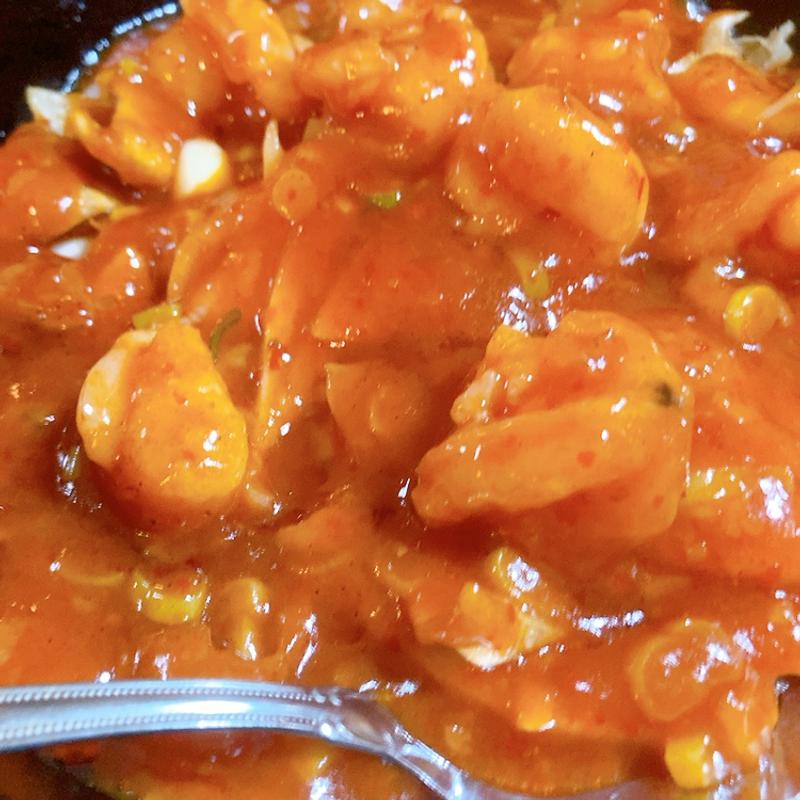 本格鉄板エビチリ(菜福楼)