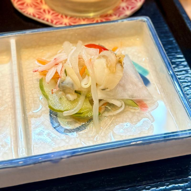 あさりとホタテの酢の物(天咲)