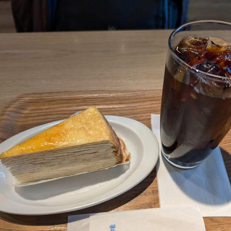 ミルクレープ アイスコーヒー(エクセルシオール カフェ 吉祥寺サンロード店)