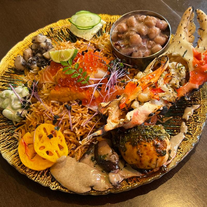 豪華海鮮フレンチビリヤニプレート(エムカッセ)