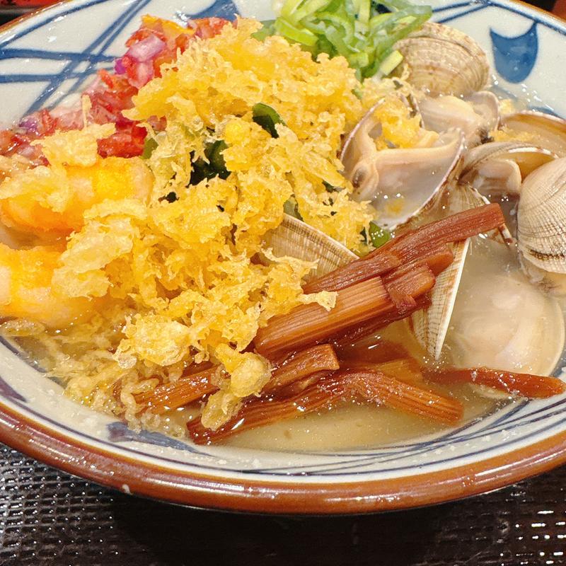 海鮮旨塩うどん(丸亀製麺梅田)