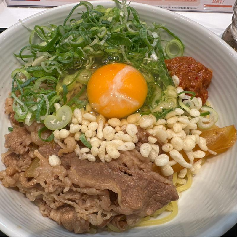 牛玉スタミナまぜそば(吉野家 新梅田食道街店)