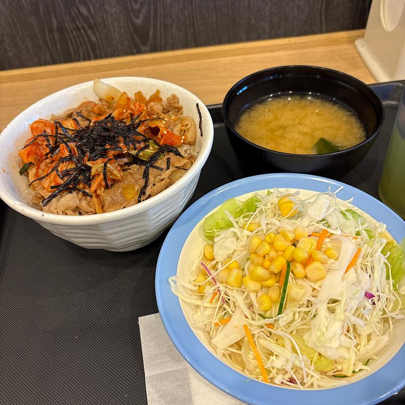 キムチ牛めしランチセット並盛(松屋 渋谷清水橋店 )