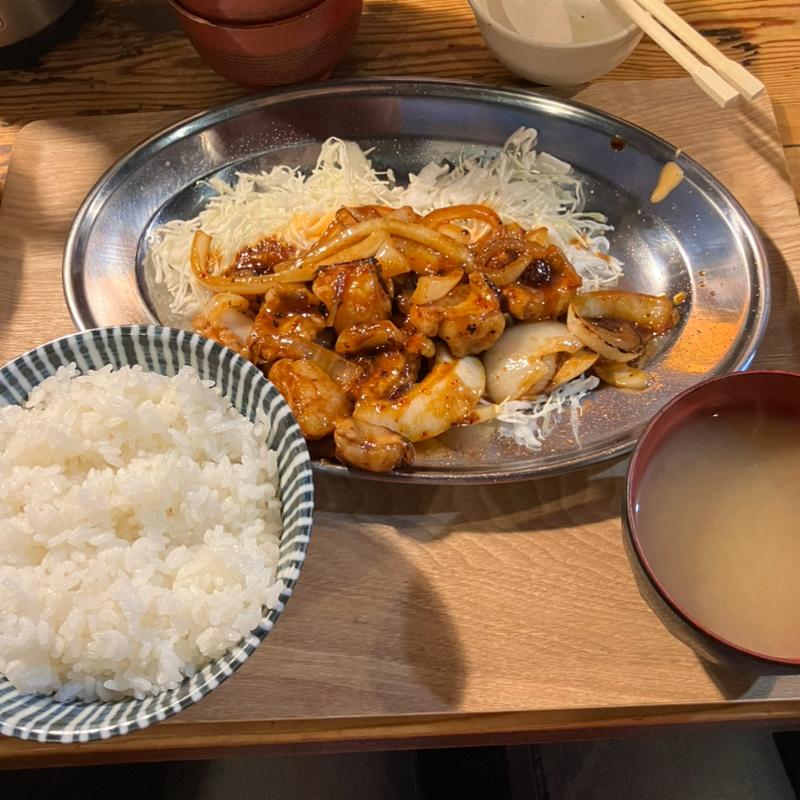 国産牛ホルモン定食(まるしま 江戸堀店 )