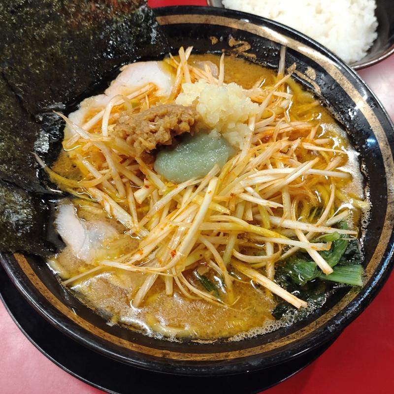 ネギラーメン赤（辛味噌󠄀）(柏王道家)