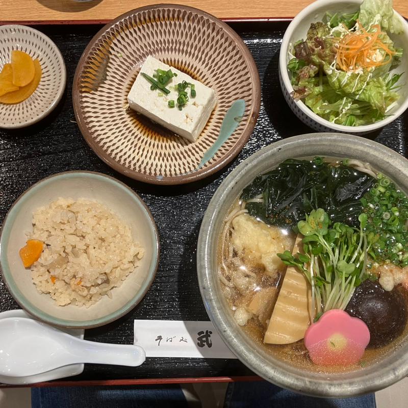 山海そばセット(そば処 武蔵 戸畑店)