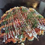 お昼のモチーズお好み焼き