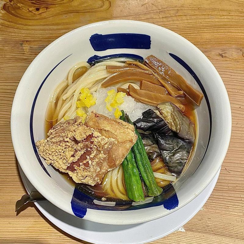 夏野菜のさっぱり鬼おろし冷やし麺 大盛(つけ麺専門店 三田製麺所 吉祥寺店)