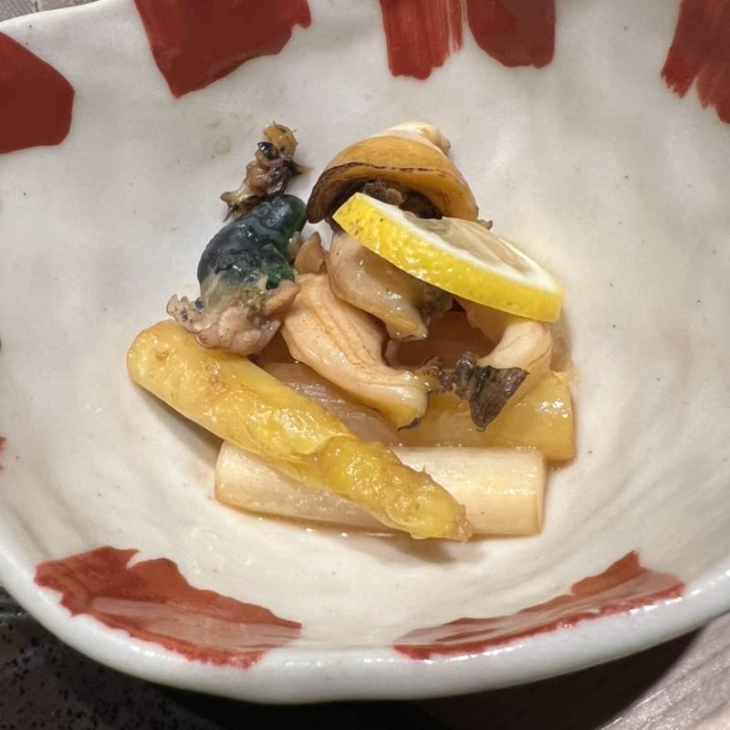 鮑　アスパラバター焼き(江戸前寿司 叶和（とわ）)