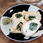わさび醤油✕わさび菜のクリームチーズロール