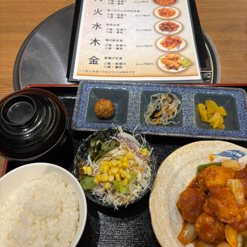 酢豚定食(神楽町 焼肉)