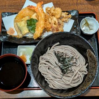 天ぷら7種ざる蕎麦(岩駒)