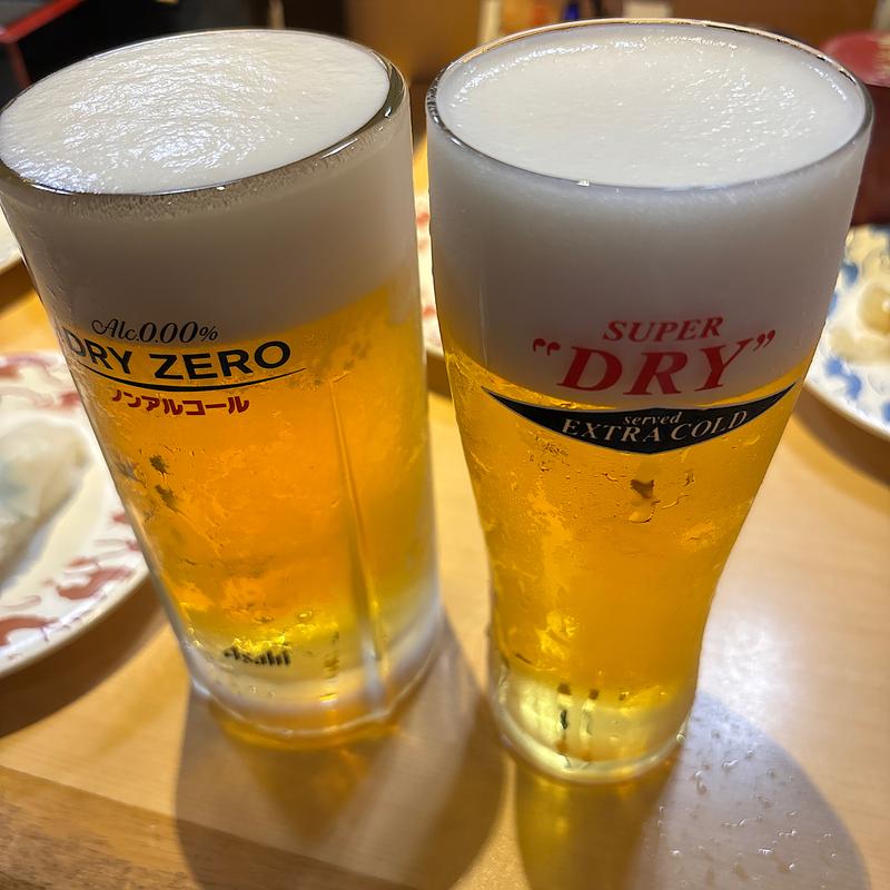 生ビールとノンアル(弁慶 ピア万代店)
