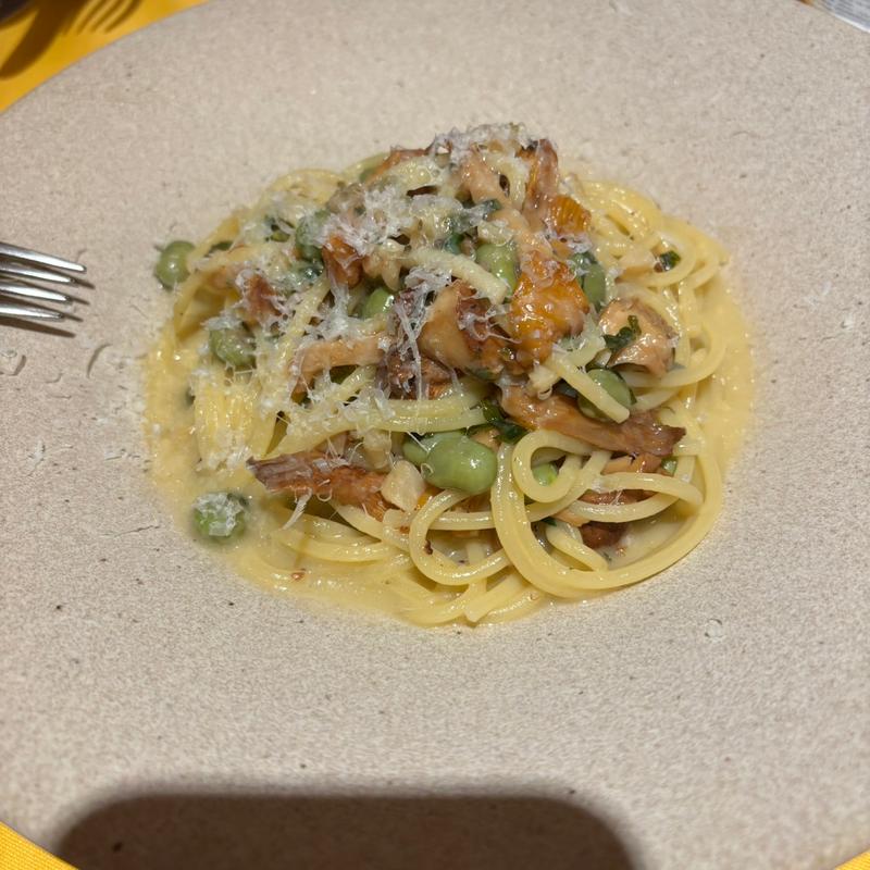 ジロール茸と茶豆のペペロンチーノ(TRATTORIA FILARE トラットリア フィラーレ)