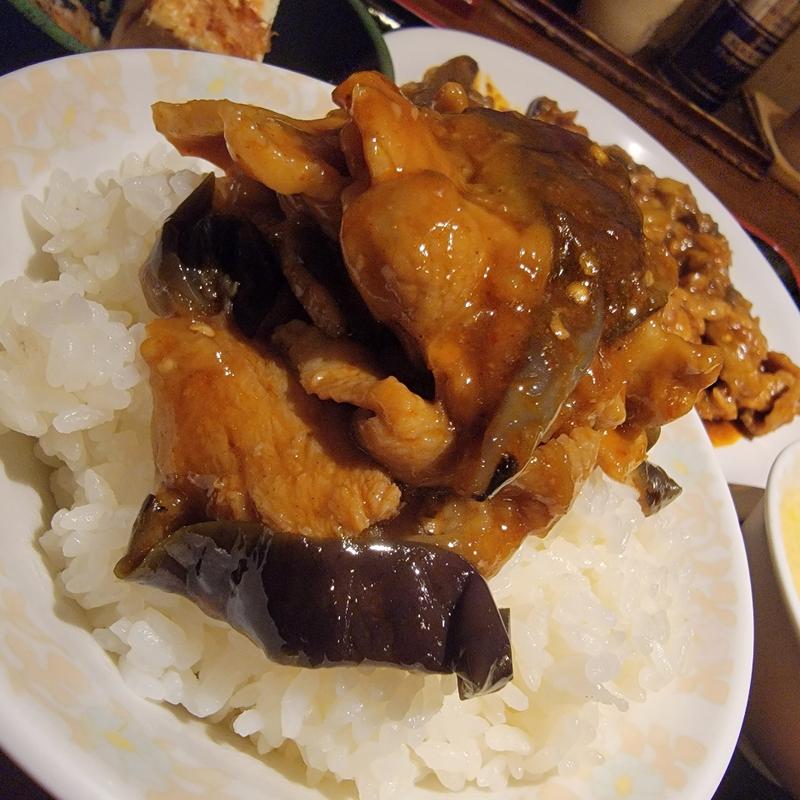 肉とナス味噌炒め定食(中国料理 帝里加)
