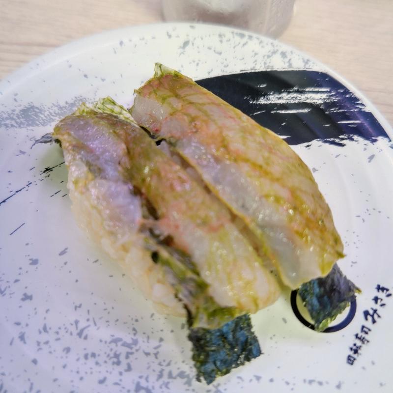 甘えび昆布〆(回転寿司みさき ビーンズ新杉田店)