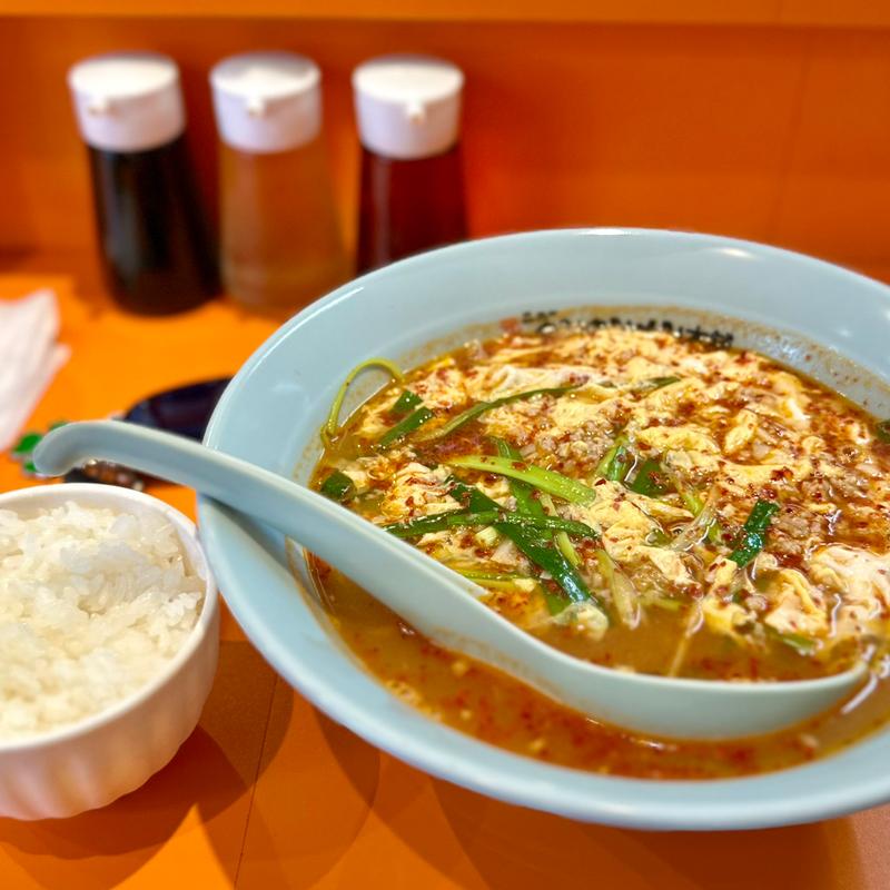 タンタン中辛ニラトッピング小ライス(旨辛タンタンメン 横浜鴨居店)