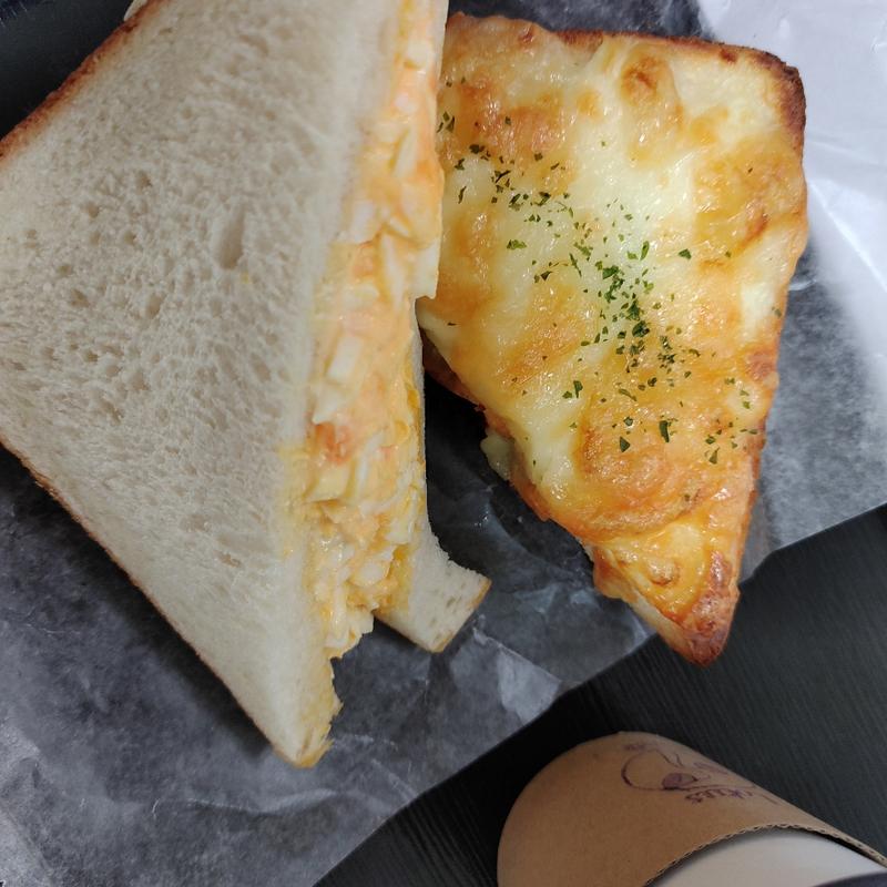 ランチセット（タマゴサンド、クロックムッシュ、コーヒー）(目黒川ロータス)