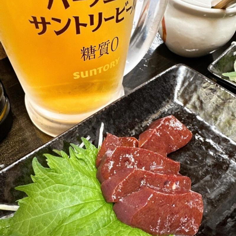 レバー刺し(馬刺し専門店たけちゃん（馬酒場高砂店）)