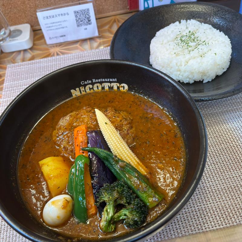 ハンバーグカリー（トマトスープ）(スープカレー NICOTTO カフェレストラン)