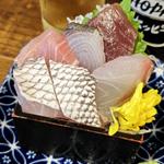 山角の刺身枡盛