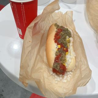 ホットドッグ、ドリンク(コストコホールセール 南アルプス倉庫店)