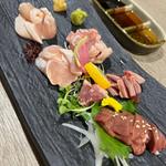 鶏の刺身盛り合わせ