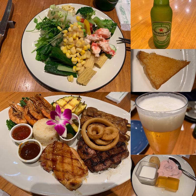 アロハ！ビッグアイランドプラッター&サラダバー&チーズトースト(シズラー 押上店)