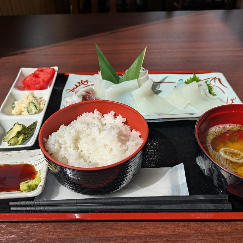 イカの刺身定食(漁師飯 番屋)