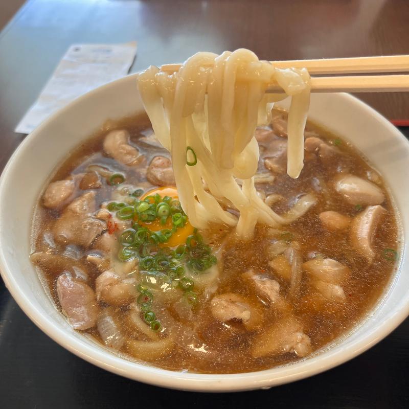かしわうどん(麺や ほり野 麺工房、ほり野のカレーパン)