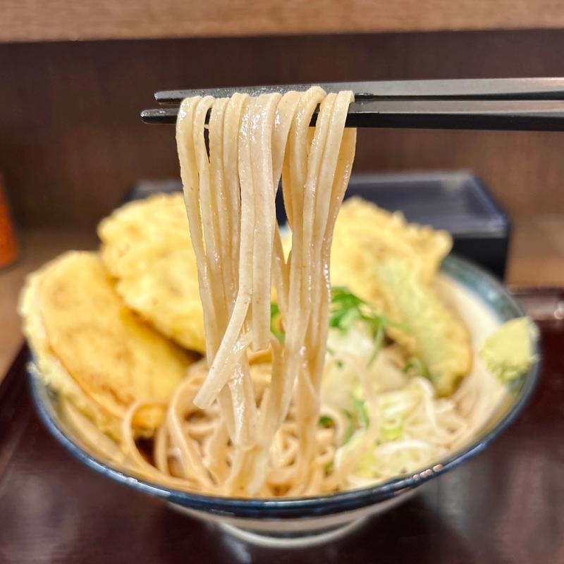 冷し白茄子天そば(そば切り うちば)