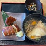 いかめしせんべい汁定食
