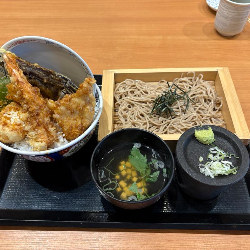 天丼 小そばセット(天丼はま田 三郷中央店)