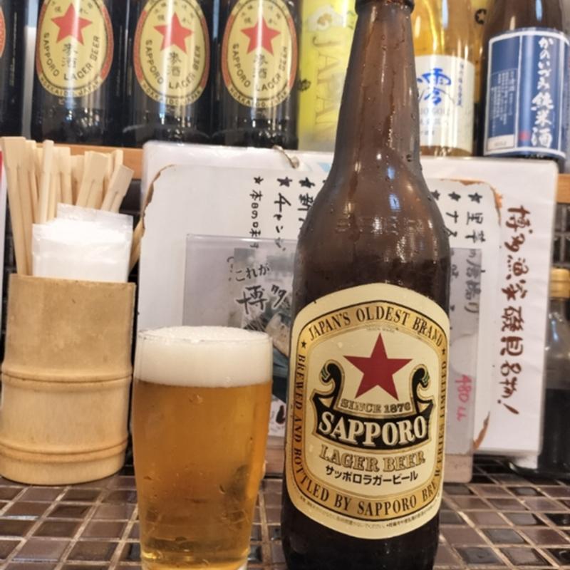 サッポロラガー赤星(浜焼き串揚げ角打ち　しらすくじら)