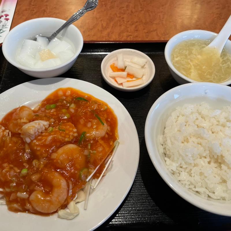 エビとイカのチリソース(宏福楼)