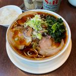 中華そば、ほうれん草、ご飯小