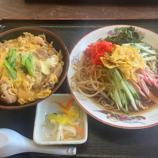 冷やし中華+肉丼
