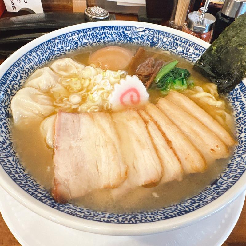 叉焼雲呑中華そば味玉トッピング(支那ソバ雲呑みくも)