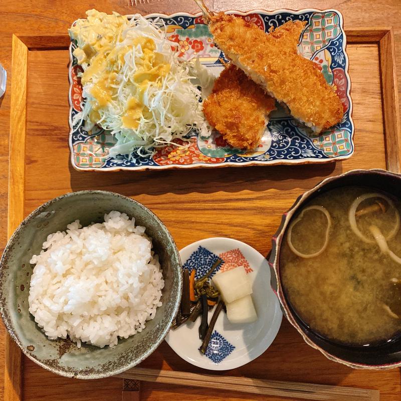 鳥取県境港のアジフライ定食(のいえ)